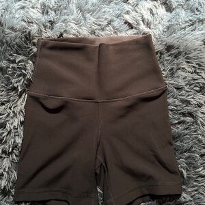 High-Waisted Brown Women's Shorts